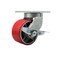 Service Caster 6'' Heavy Duty Red Poly on Cast Iron Caster with Brake and Swivel Lock CRAN-SCC-KP92S630-PUR-RS-SLB-BSL - alternate 1
